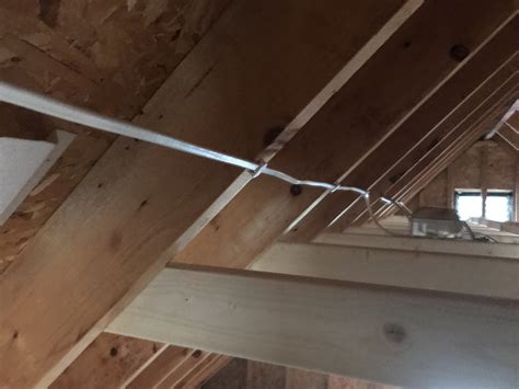 attach ceiling electrical box to rafter|attic rafters cable boxes.